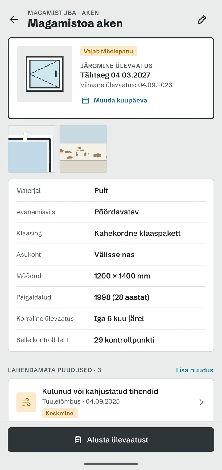 Magamistoa akna andmed: joonis, järgmise ülevaatuse kuupäev, fotod, materjal, avanemisviis, klaasing ja mõõdud.